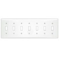 Leviton Wallplates 7 Gang Tgl Wlplt Painted Metal White S601-W